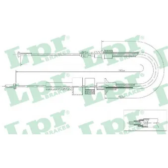 Tirette à câble, commande d'embrayage LPR C0041C