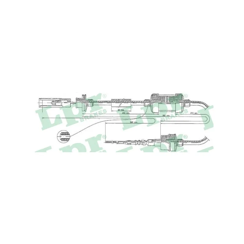 Tirette à câble, commande d'embrayage LPR C0045C