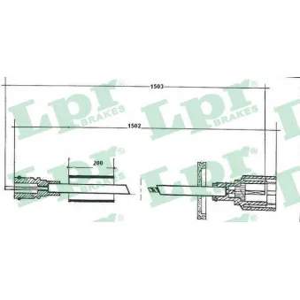 Câble flexible de commande de compteur LPR C0053SP
