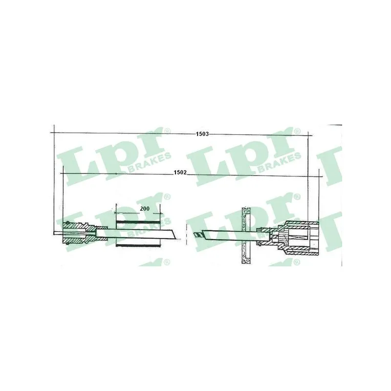 Câble flexible de commande de compteur LPR C0053SP