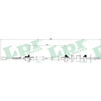 Tirette à câble, commande d'embrayage LPR C0059C