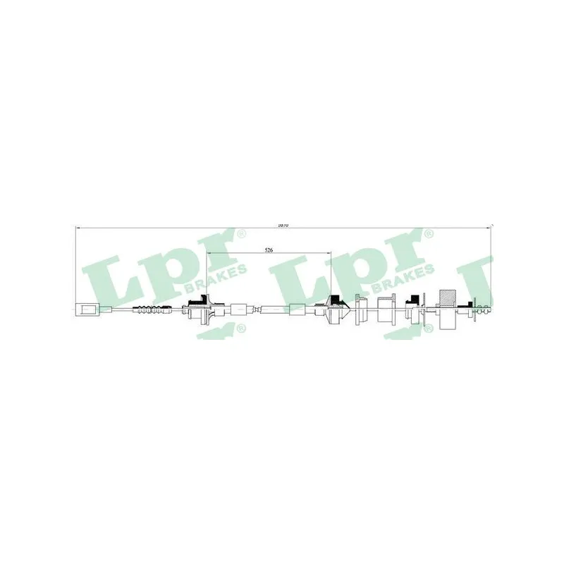 Tirette à câble, commande d'embrayage LPR C0061C