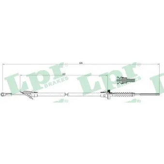 Tirette à câble, commande d'embrayage LPR C0073C