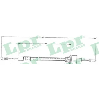 Tirette à câble, commande d'embrayage LPR C0074C