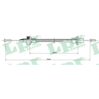 Tirette à câble, commande d'embrayage LPR C0076C