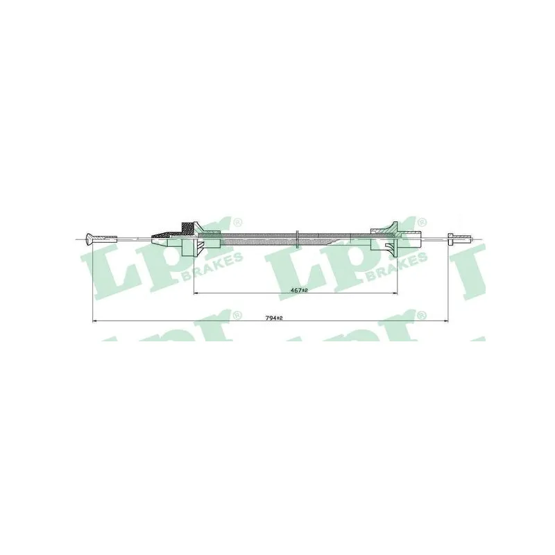 Tirette à câble, commande d'embrayage LPR C0076C