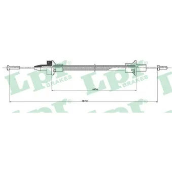 Tirette à câble, commande d'embrayage LPR C0079C