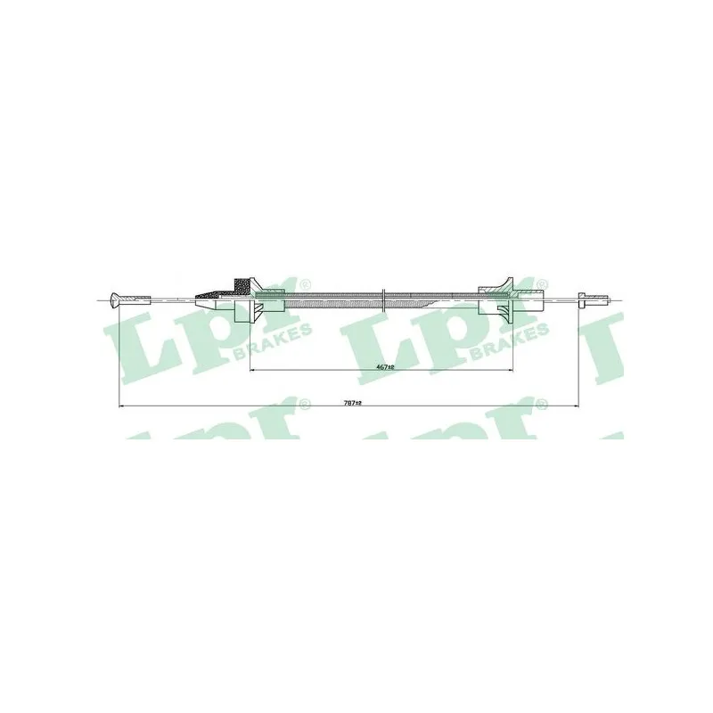 Tirette à câble, commande d'embrayage LPR C0079C