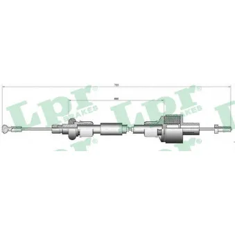 Tirette à câble, commande d'embrayage LPR C0080C