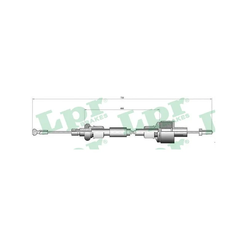 Tirette à câble, commande d'embrayage LPR C0080C