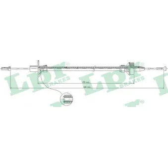 Tirette à câble, commande d'embrayage LPR C0086C