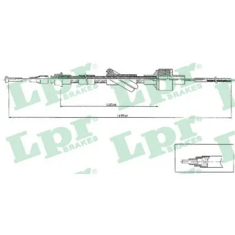 Tirette à câble, commande d'embrayage LPR C0103C
