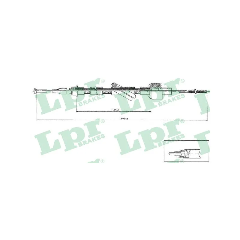 Tirette à câble, commande d'embrayage LPR C0103C