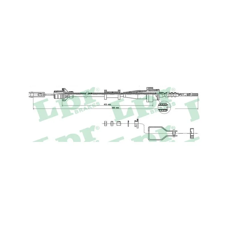 Tirette à câble, commande d'embrayage LPR C0114C