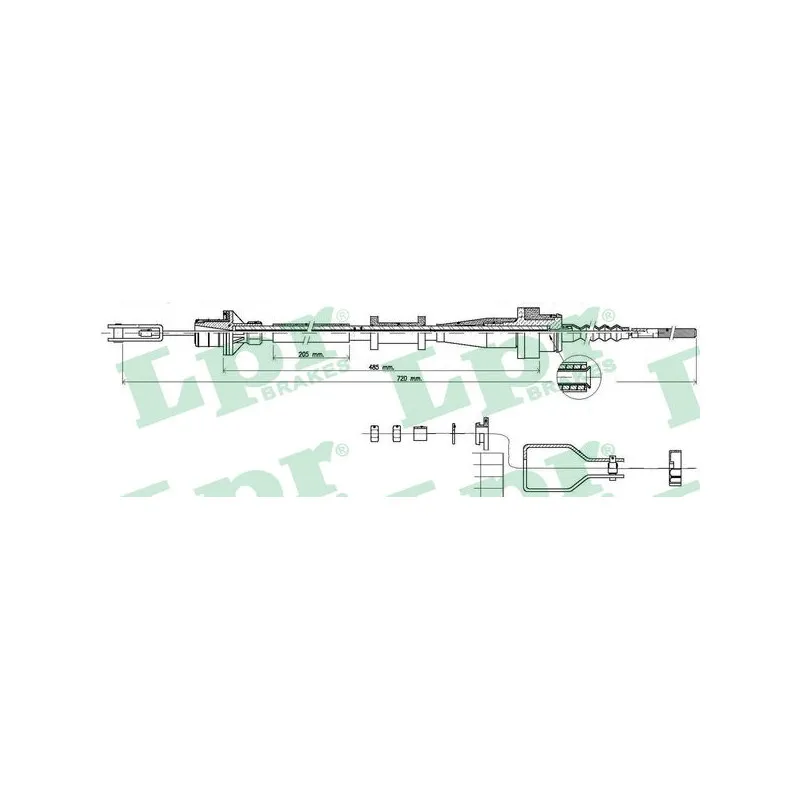 Tirette à câble, commande d'embrayage LPR C0116C