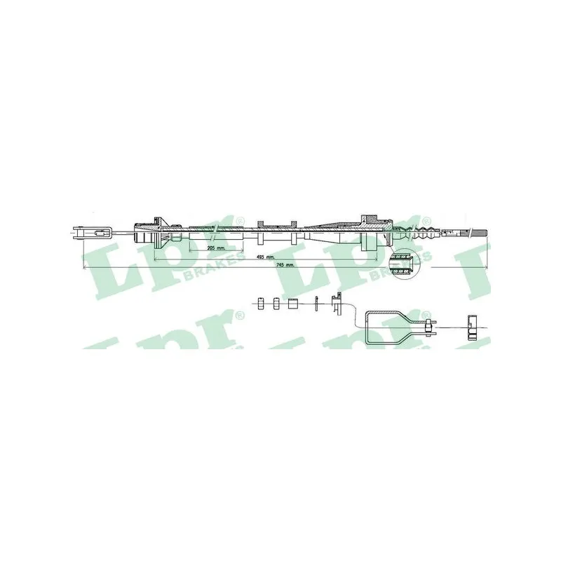Tirette à câble, commande d'embrayage LPR C0117C