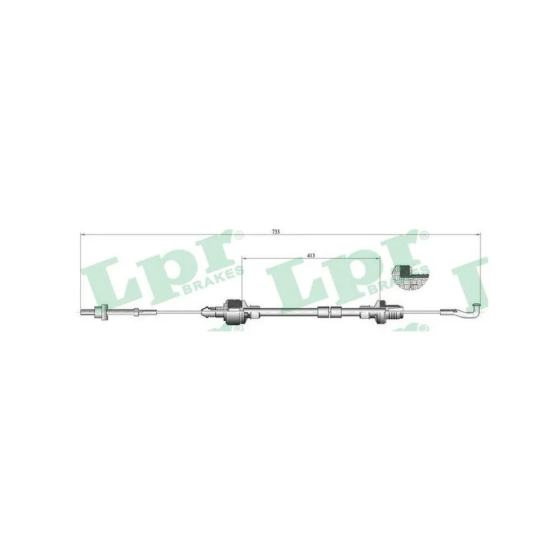 Tirette à câble, commande d'embrayage LPR C0126C