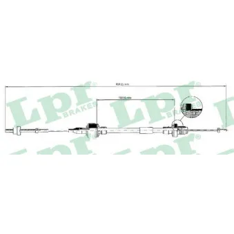 Tirette à câble, commande d'embrayage LPR C0128C