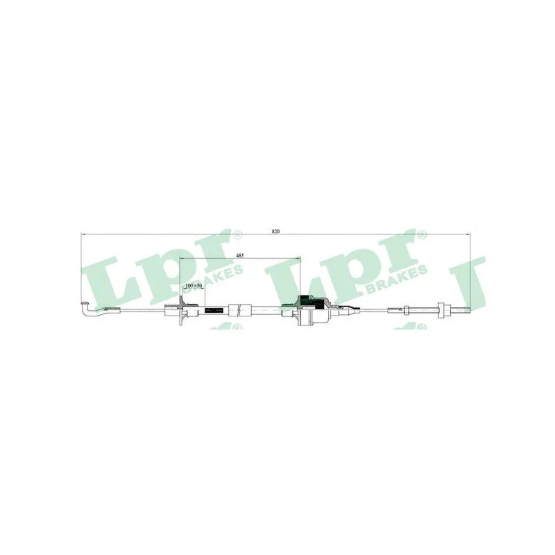 Tirette à câble, commande d'embrayage LPR C0129C