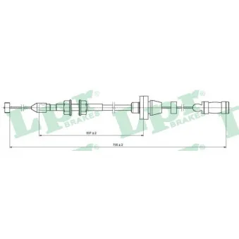 Câble d'accélération LPR C0130A