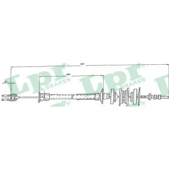 Tirette à câble, commande d'embrayage LPR C0144C