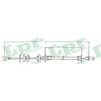 Tirette à câble, commande d'embrayage LPR C0148C