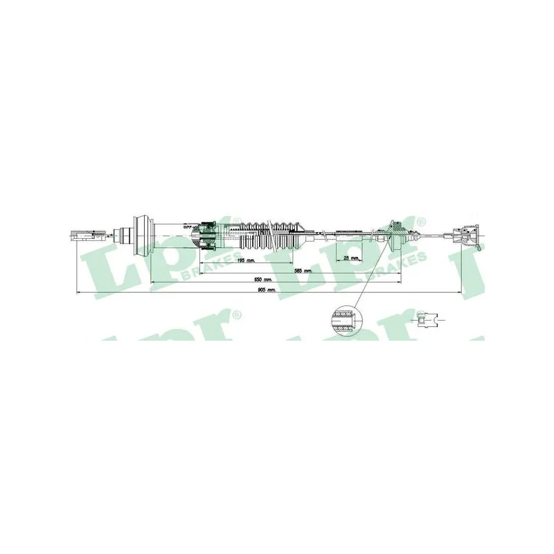 Tirette à câble, commande d'embrayage LPR C0156C