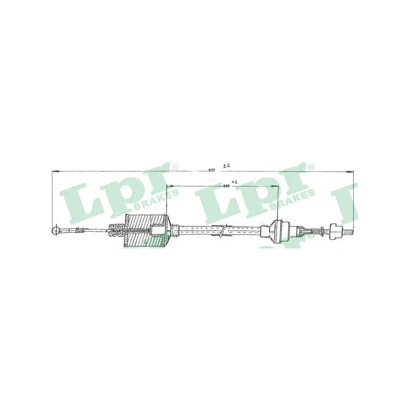 Tirette à câble, commande d'embrayage LPR C0159C