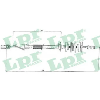 Tirette à câble, commande d'embrayage LPR C0161C
