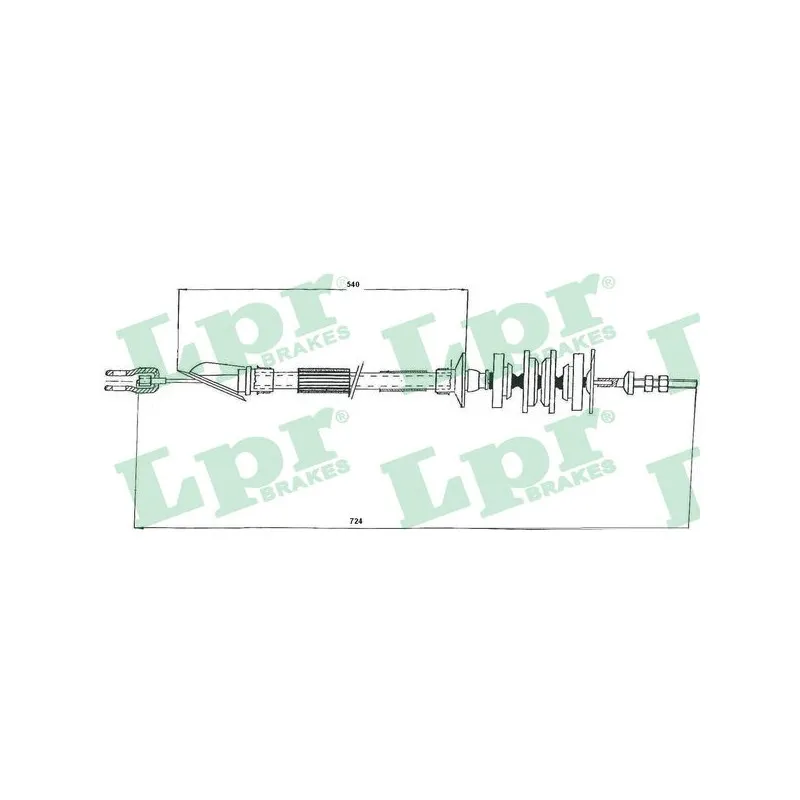 Tirette à câble, commande d'embrayage LPR C0161C