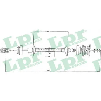 Tirette à câble, commande d'embrayage LPR C0166C