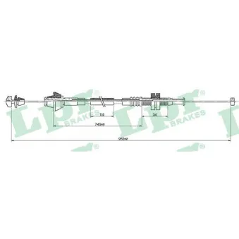 Câble d'accélération LPR C0168A