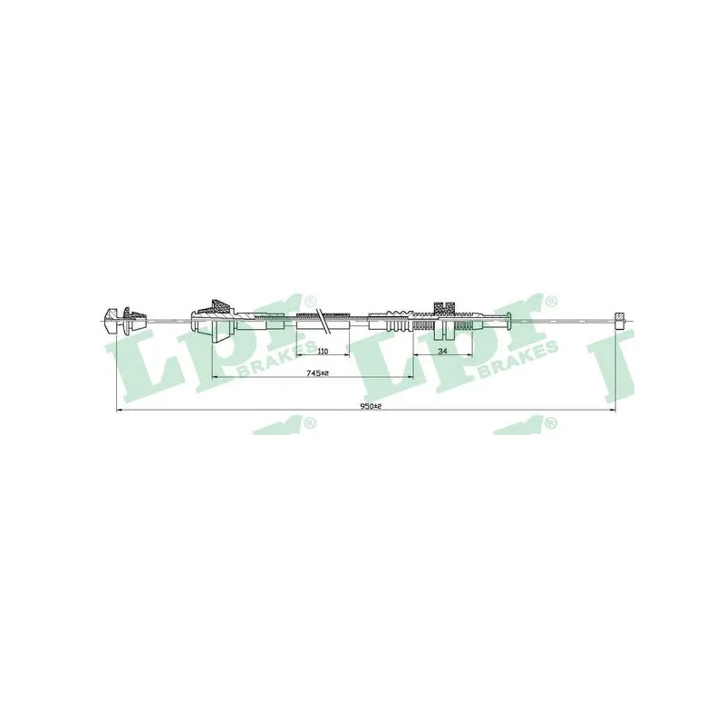Câble d'accélération LPR C0168A