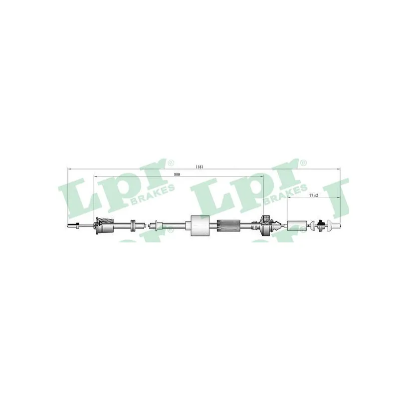 Tirette à câble, commande d'embrayage LPR C0185C