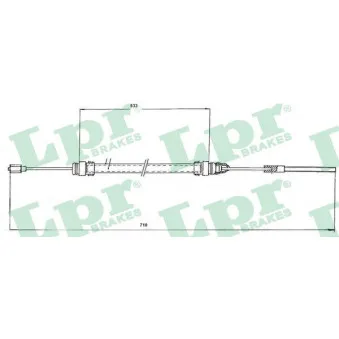 Tirette à câble, commande d'embrayage LPR C0187C