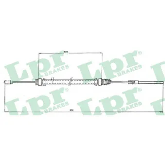 Tirette à câble, commande d'embrayage LPR C0188C