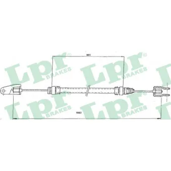 Tirette à câble, commande d'embrayage LPR C0189C