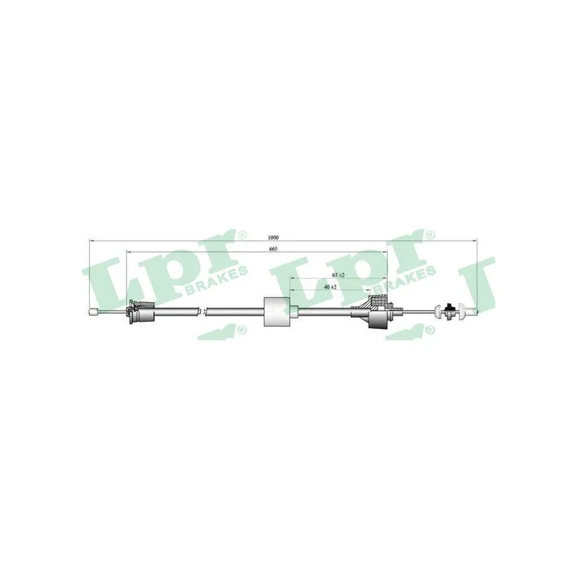 Tirette à câble, commande d'embrayage LPR C0191C