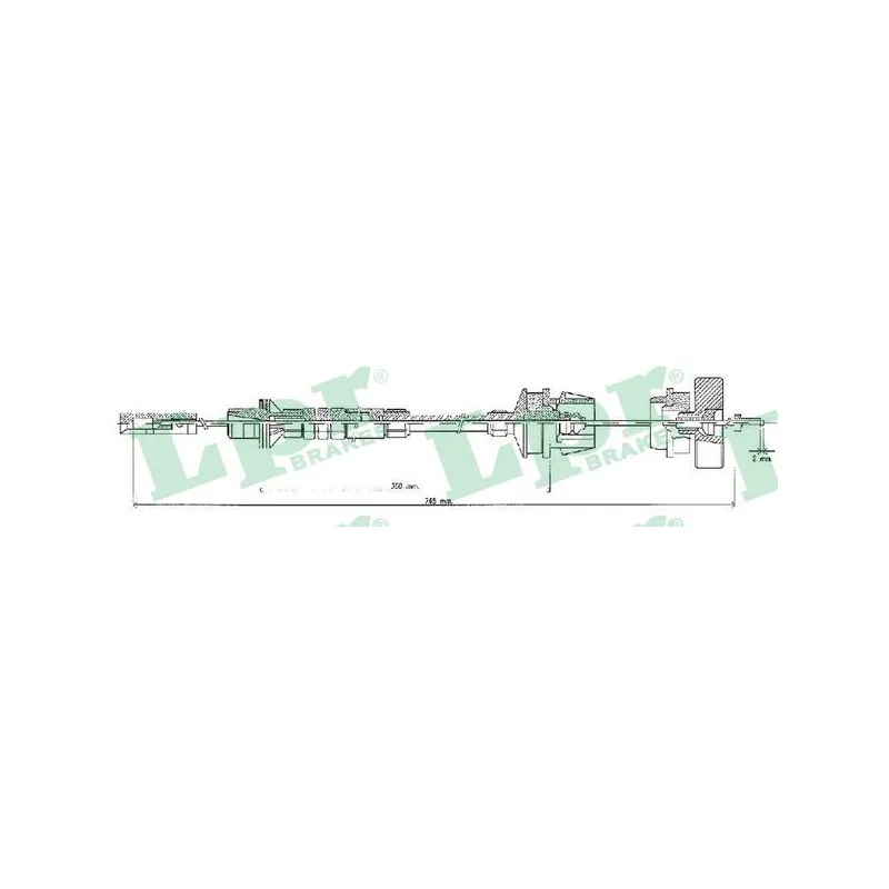 Tirette à câble, commande d'embrayage LPR C0218C