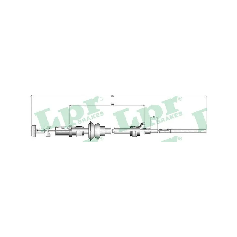 Tirette à câble, commande d'embrayage LPR C0221C