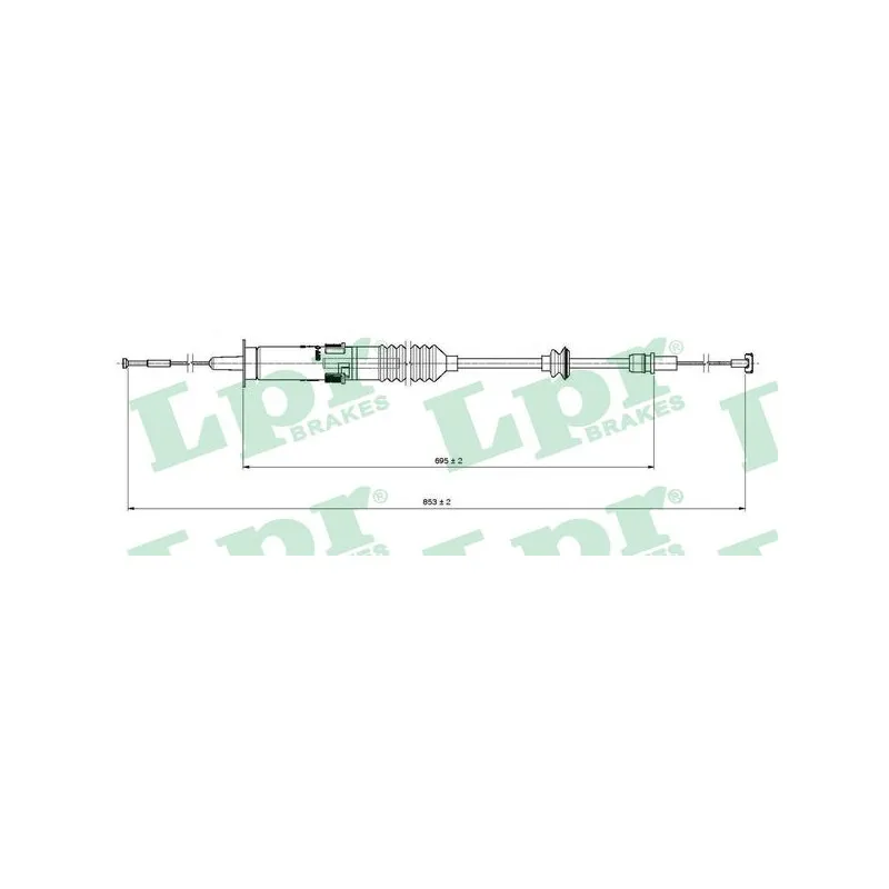 Tirette à câble, commande d'embrayage LPR C0222C