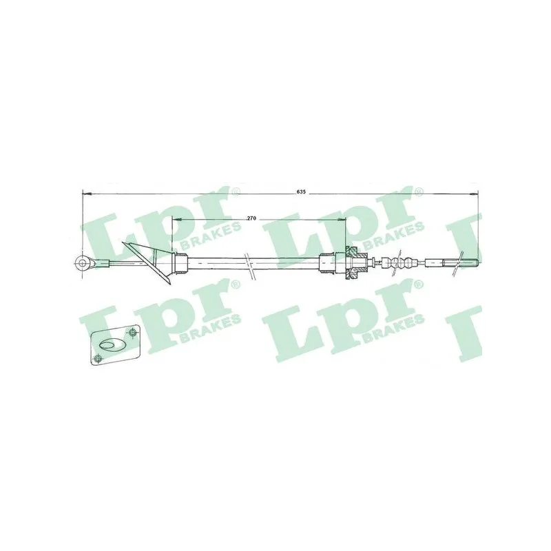 Tirette à câble, commande d'embrayage LPR C0245C