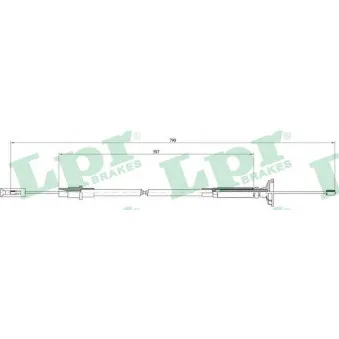 Tirette à câble, commande d'embrayage LPR C0258C