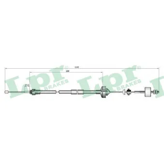 Tirette à câble, commande d'embrayage LPR C0277C