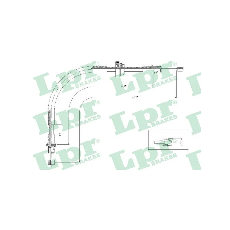 Tirette à câble, frein de stationnement LPR C0281B