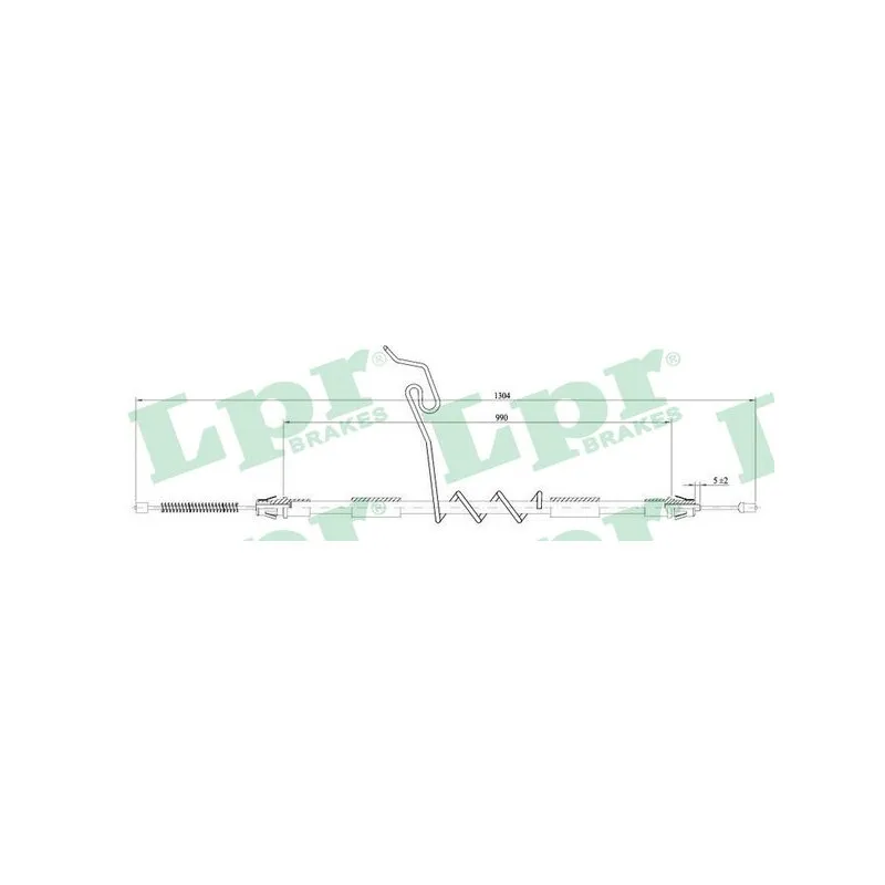 Tirette à câble, frein de stationnement LPR C0296B