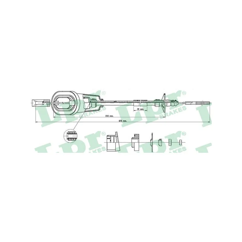 Tirette à câble, commande d'embrayage LPR C0317C