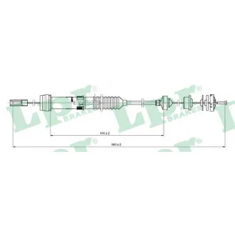 Tirette à câble, commande d'embrayage LPR C0333C