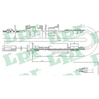Tirette à câble, commande d'embrayage LPR C0335C