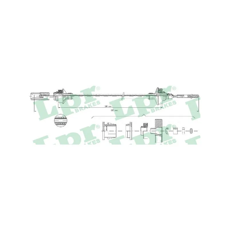 Tirette à câble, commande d'embrayage LPR C0337C